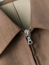 Auralee - Bonded Tropical Wool Zip Blouson in Top Brown