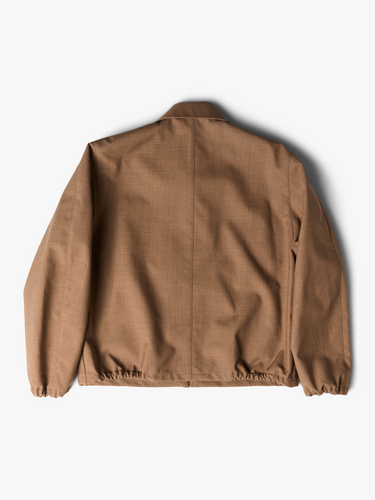 Auralee - Bonded Tropical Wool Zip Blouson in Top Brown – Stoy Auralee - Bonded Tropical Wool Zip Blouson in Top Brown – Stoy