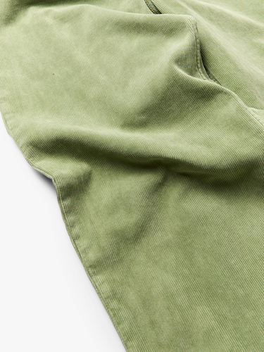 Auralee - Garment Dyed Finx Corduroy 5P Wide Pants in Dusty Green Auralee - Garment Dyed Finx Corduroy 5P Wide Pants in Dusty Green