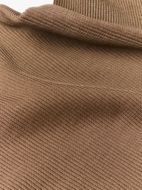 Auralee - Flat Yarn Rib Knit in Light Brown