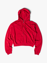 Auralee - Light Zip Hoodie in Red