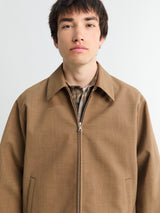 Auralee - Bonded Tropical Wool Zip Blouson in Top Brown