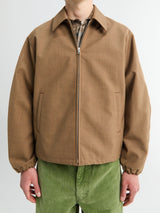 Auralee - Bonded Tropical Wool Zip Blouson in Top Brown
