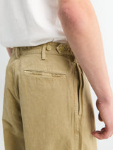 Auralee - GARMENT-DYED FINX LIGHT CHINO ONE-TUCK WIDE PANTS in Beige