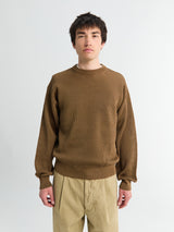 Auralee - Flat Yarn Rib Knit in Light Brown