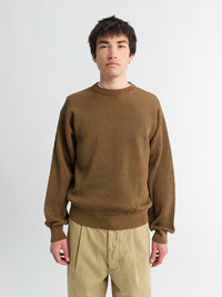 Auralee - Flat Yarn Rib Knit in Light Brown