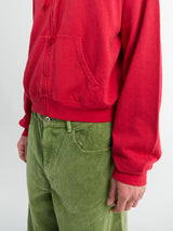 Auralee - Light Zip Hoodie in Red