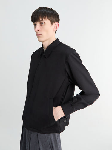 Auralee - Wool Herringbone Blouson in Black