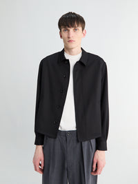 Auralee - Wool Herringbone Blouson in Black