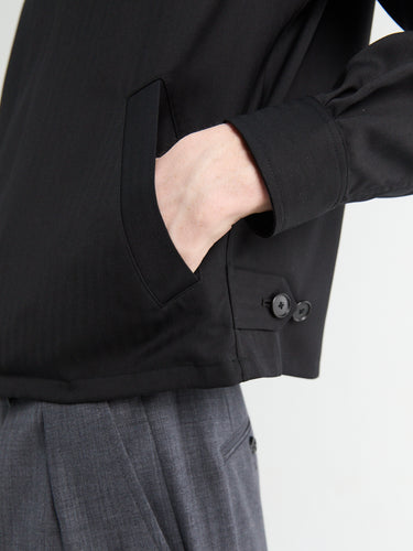 Auralee - Wool Herringbone Blouson in Black