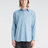 Auralee - Cotton Silk Stripe Shirt in Sax Blue Stripe