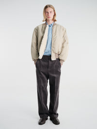 Auralee - Cotton Silk Stripe Shirt in Sax Blue Stripe