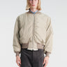 Auralee - Silk Twill Flight Blouson in Light Khaki and Ivory Beige