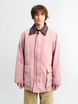 Auralee - Product Dyed Organic Cotton Duck Blouson Jacket in Faded Burgundy