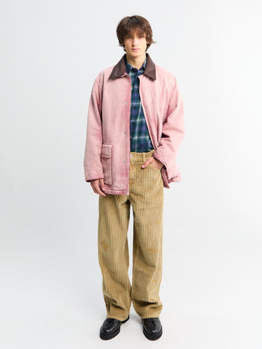 Auralee - Product Dyed Organic Cotton Duck Blouson Jacket in Faded Burgundy