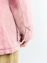 Auralee - Product Dyed Organic Cotton Duck Blouson Jacket in Faded Burgundy