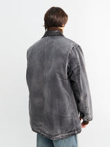 Auralee - Product Dyed Organic Cotton Duck Blouson in Faded Black