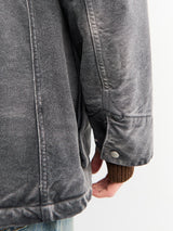 Auralee - Product Dyed Organic Cotton Duck Blouson in Faded Black