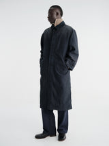 Auralee - Garment-Dyed Organic Cotton Heavy Moleskin Coat in Faded Black