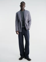Auralee - Silk Nep Denim Wide Pants in Dark Navy