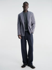 Auralee - Silk Nep Denim Wide Pants in Dark Navy