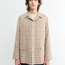 Auralee - Silk Linen Nep Check Jacket in Ivory Beige Check
