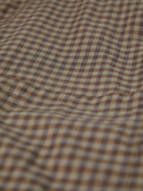 Auralee - Airy Light Cotton Check Big Shirt in Brown Gingham Check