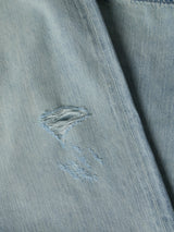 Auralee - Faded Selvedge Light Denim Wide Pants in Light Indigo