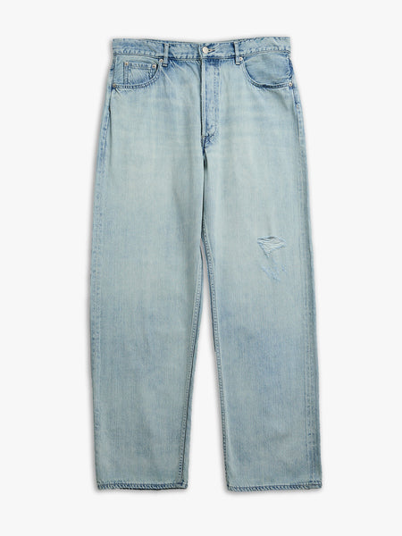 Auralee - Faded Selvedge Light Denim Wide Pants in Light Indigo – Stoy