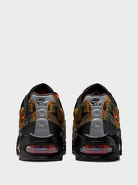 Nike - Air Max 95 OG QS Sneakers in Black, Safety Orange, Metallic Silver, Golden Beige and Cargo Khaki