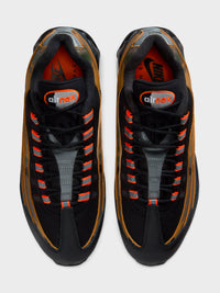 Nike - Air Max 95 OG QS Sneakers in Black, Safety Orange, Metallic Silver, Golden Beige and Cargo Khaki