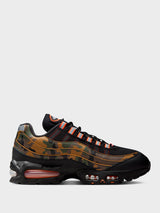 Nike - Air Max 95 OG QS Sneakers in Black, Safety Orange, Metallic Silver, Golden Beige and Cargo Khaki