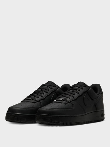Nike - Force 1 Low Retro PRM Sneakers in Black, Black and White