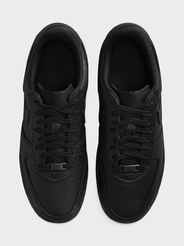 Nike - Force 1 Low Retro PRM Sneakers in Black, Black and White