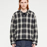 Awake NY - Brushed Flannel Shirt Jacket in Green Multi