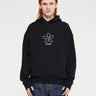 Awake NY - Flower Stamp Zip Hoodie in Black