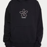 Awake NY - Flower Stamp Zip Hoodie in Black