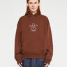 Awake NY - Flower Stamp Zip Hoodie in Brown