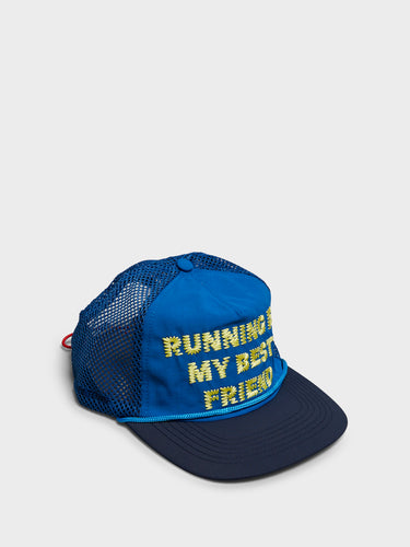 Alex Zono - Running Is My Best Friend Trucker Cap in Blue