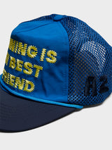 Alex Zono - Running Is My Best Friend Trucker Cap in Blue