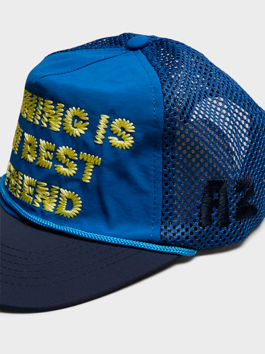 Alex Zono - Running Is My Best Friend Trucker Cap in Blue