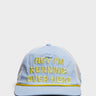 Alex Zono - Hey, I'm Running Over Here Trucker Cap in Blue Stripes