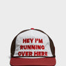 Alex Zono - Hey, I'm Running Over Here Trucker Cap in Brown