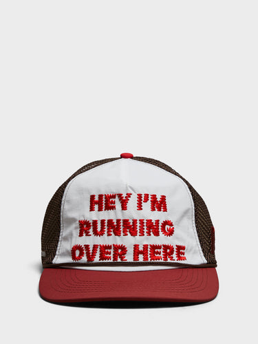 Alex Zono - Hey, I'm Running Over Here Trucker Cap in Brown