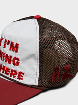 Alex Zono - Hey, I'm Running Over Here Trucker Cap in Brown