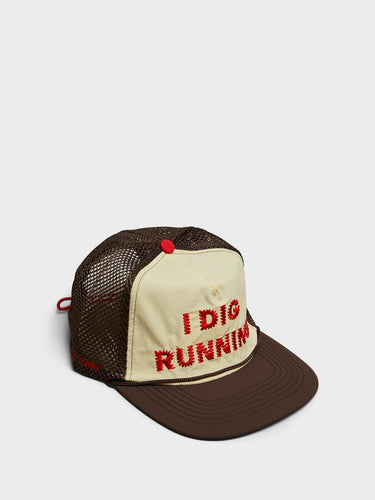 Alex Zono - I Dig Running Trucker Cap in Brown