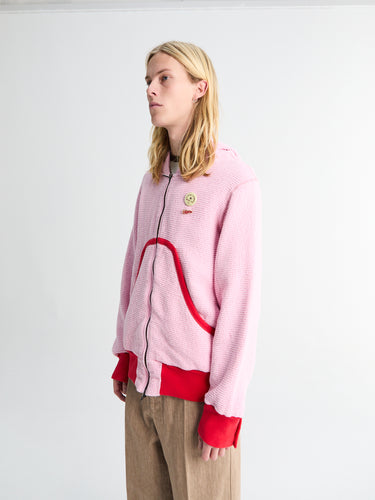 Waffle Hoodie in Pink