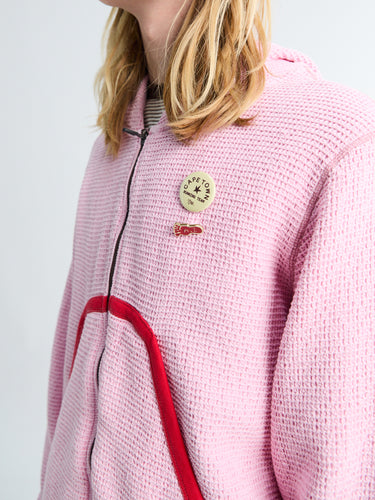 Waffle Hoodie in Pink