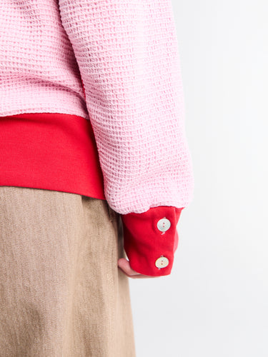 Alex Zono - Waffle Hoodie in Pink