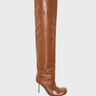 Acne Studios - Thigh-high leather boots in Cognac Brown